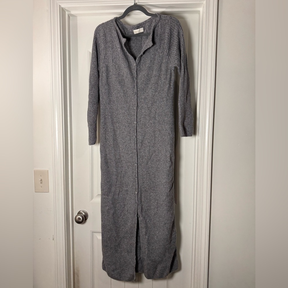 Abercrombie & Fitch Gray Wool-Blend Sweater Dress
